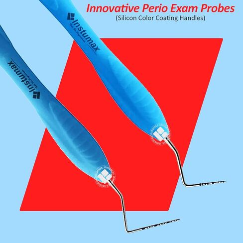 Double-Ended UNC-15/Williams and WHO Ball Ended Perio Probe Explorer with Color-Coated Silicone Handle for Optimal Grip in Saudi Arabia