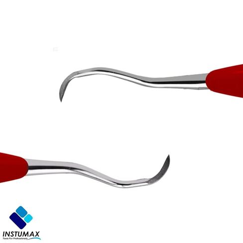 2Pcs Micro Sickle Scaler 204s – Professional Dental Tool for Tartar and Plaque Removal, Gum Health Maintenance – Ergonomic Silicone Handle for Dentists, Hygienists, and Periodontists in Saudi Arabia