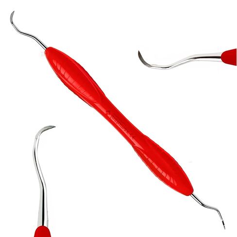 2Pcs Micro Sickle Scaler 204s – Professional Dental Tool for Tartar and Plaque Removal, Gum Health Maintenance – Ergonomic Silicone Handle for Dentists, Hygienists, and Periodontists in Saudi Arabia
