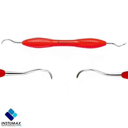 2Pcs Micro Sickle Scaler 204s – Professional Dental Tool for Tartar and Plaque Removal, Gum Health Maintenance – Ergonomic Silicone Handle for Dentists, Hygienists, and Periodontists in Saudi Arabia