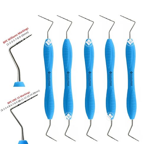 Periodontal Probe - UNC-15/William Perio Explorer Probes | Autoclavable Silicone Handle | Ideal for Gum Measuring and Oral Care in Saudi Arabia