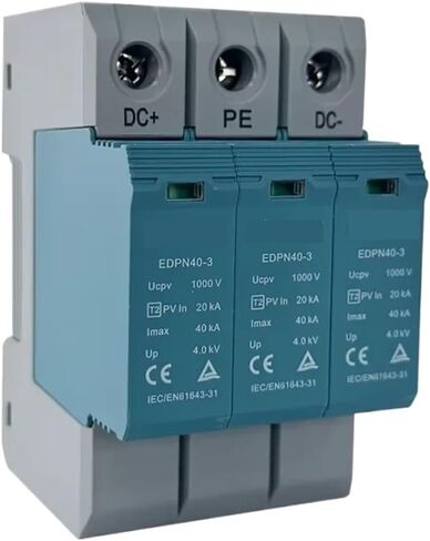 3P DC Surge Protector Solar SPD T2 Din Rail DC 1000V 40KA Arrester(3P 1000V) in Saudi Arabia