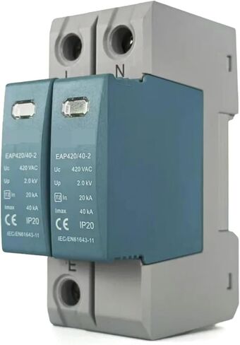 2P Surge Protector 20KA-40KA, AC75V-AC420V House 220V, Arrester T2,Din Rail Installation(AC 275V) in Saudi Arabia
