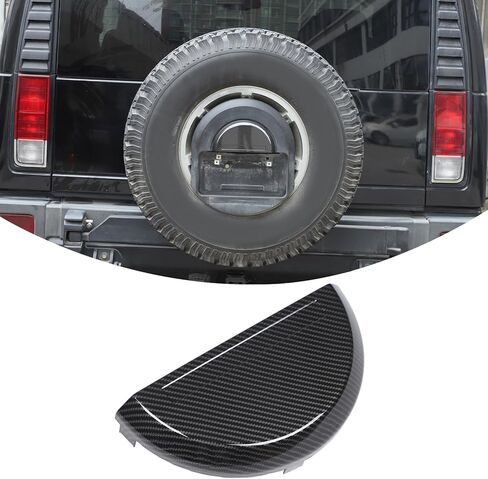License Plate Dome Top Cover fit for Hummer H2 2003-2009,Spare Tire Cover License Plate Top Decorative Cover Car Accessories (Matte Black) in Kuwait