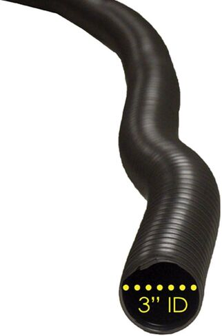 PE Flex (Ultra Flexible) Black - Blower Hose - 3" ID x 50ft Length Hose (Fully Stretched) in Saudi Arabia