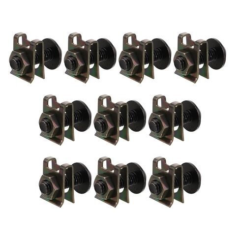 10pcs Motorcycle Fairing Screws 6mm Aluminum Alloy Fastener Clips Black for Front Skid Plate Bodywork Panel Bolts Kit in Saudi Arabia