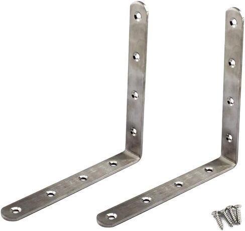 2 PCS 150x150x3mm Angle Corner MLK Stainless Steel L-Shape BrMLK Screws in Saudi Arabia