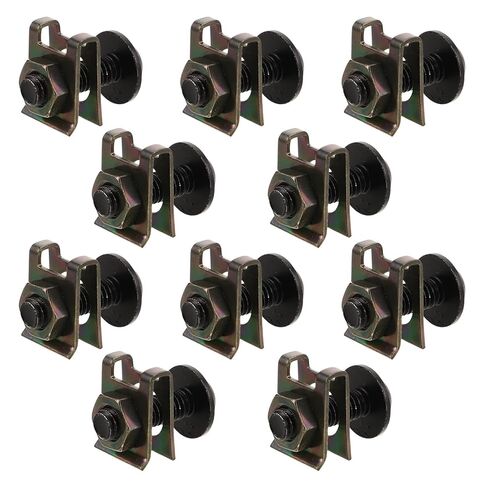 10pcs 6mm Motorcycle Body Screws Self-Tapping Aluminum Alloy Fairing Bolts Black for Front Skid Plate and License Plate Fixing Clips in Kuwait