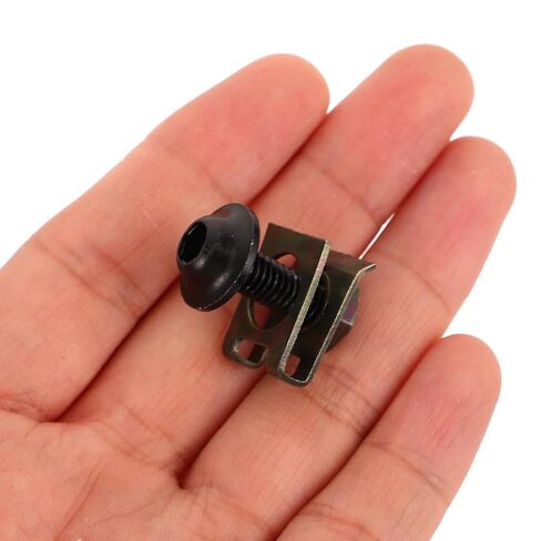 10pcs 6mm Motorcycle Body Screws Self-Tapping Aluminum Alloy Fairing Bolts Black for Front Skid Plate and License Plate Fixing Clips in Kuwait