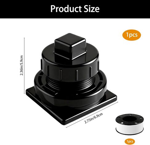 1 Pack Stock Tank Drain Plug Fit for rubbermaid Commercial 50 70 100 150 300 Gallon Stock Tank,Water Tank Plug,Float Valve Drain Replacement,Leak Proof Design in Saudi Arabia