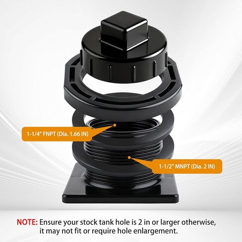 1 Pack Stock Tank Drain Plug Fit for rubbermaid Commercial 50 70 100 150 300 Gallon Stock Tank,Water Tank Plug,Float Valve Drain Replacement,Leak Proof Design in Saudi Arabia