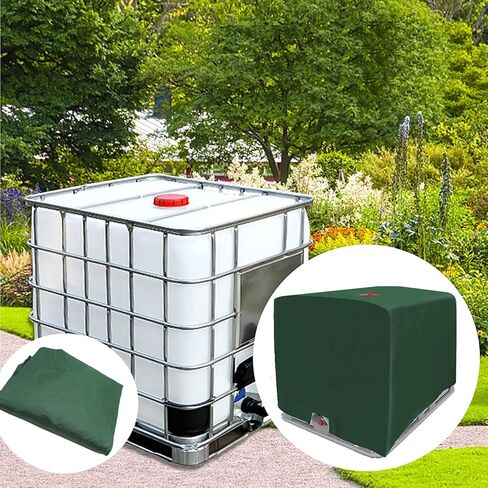 IBC Tote cover, Water Tank Protective Cover IBC Tote for 275 Gallon Tarpaulin Protective Hood for Tank Container Water (Green) in Saudi Arabia