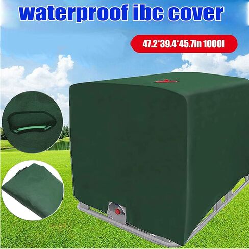 IBC Tote cover, Water Tank Protective Cover IBC Tote for 275 Gallon Tarpaulin Protective Hood for Tank Container Water (Green) in Saudi Arabia