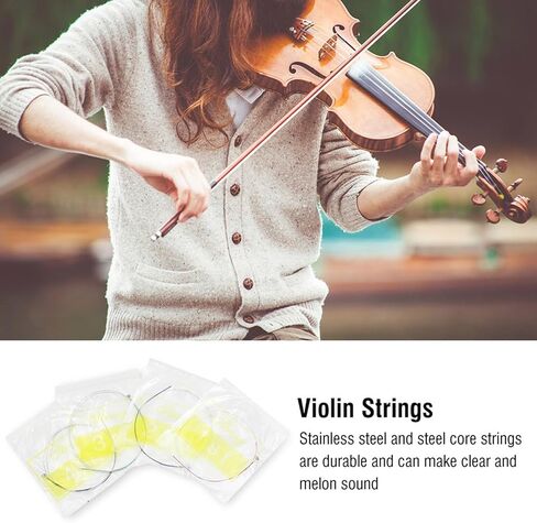 4 in 1 Violin Cleaning Cloth Kit, Stainless Steel Violin Strings, Wood Bridge & Cleaning Cloth Kit, Replacement Set with & for Violin in Saudi Arabia
