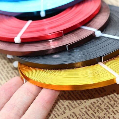 Wire,Aluminum Wire, 4M Flat Aluminum Wire - 5mm x 1mm Versatile Crafting Material for DIY Projects, Jewelry Making, and More in Saudi Arabia