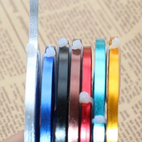 Wire,Aluminum Wire, 4M Flat Aluminum Wire - 5mm x 1mm Versatile Crafting Material for DIY Projects, Jewelry Making, and More in Saudi Arabia