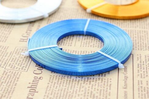 Wire,Aluminum Wire, 4M Flat Aluminum Wire - 5mm x 1mm Versatile Crafting Material for DIY Projects, Jewelry Making, and More in Saudi Arabia