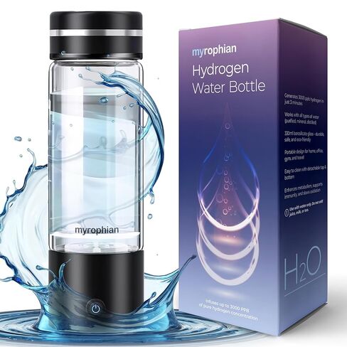 Hydrogen Water Bottle Generator - Molecular Water Machine Ionizer Up to 3000 PPB & SPE/PEM Technology, Kangen Smart Water Bottle and Boosted Oxygen in Saudi Arabia