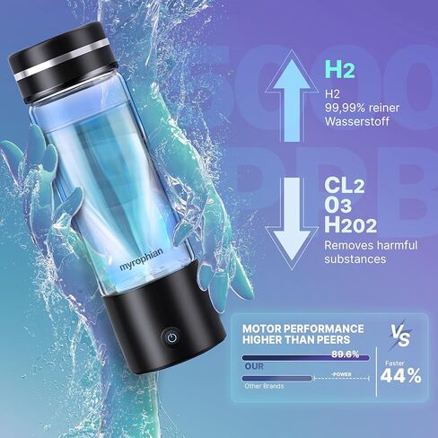 Hydrogen Water Bottle Generator - Molecular Water Machine Ionizer Up to 3000 PPB & SPE/PEM Technology, Kangen Smart Water Bottle and Boosted Oxygen in Saudi Arabia