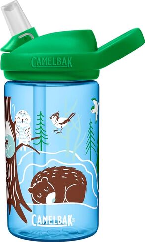 CamelBak Eddy+ 14 oz Kids Water Bottle with Tritan Renew – Straw Top, Leak-Proof When Closed, Hibernating for Winter in Saudi Arabia