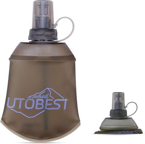 قارورة ناعمة سعة 150 مل، عبوة واحدة من زجاجة مياه مرنة من مادة TPU للترطيب، قابلة للطي بعيار 28 مم للجري والمشي لمسافات طويلة وركوب الدراجات والتسلق والماراثون باللون الأرجواني in Kuwait