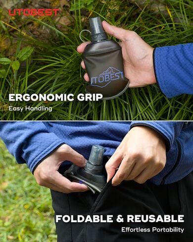 قارورة ناعمة سعة 150 مل، عبوة واحدة من زجاجة مياه مرنة من مادة TPU للترطيب، قابلة للطي بعيار 28 مم للجري والمشي لمسافات طويلة وركوب الدراجات والتسلق والماراثون باللون الأرجواني in Kuwait