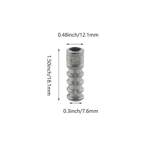 10PCS 1/4 x 1-1/2inch Silver Zinc Alloy Anchor Rod Concrete Anchor Bolt Suitable for Stone Handrails Balustrades Shelving Units in Saudi Arabia