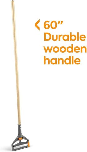 Professional 60" Side Gate Wood Wet Mop Handle, Plastic Head in Kuwait