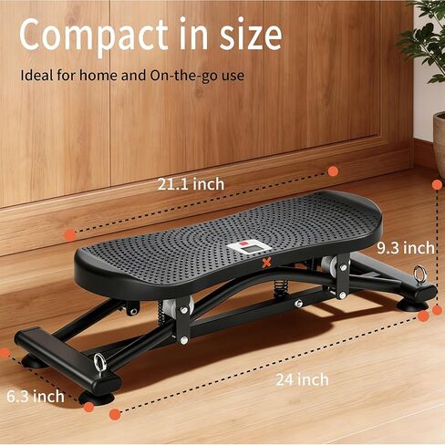 Balance Board for Adults, Rocking Stepper with Resistance Bands, Portable Wobble Board with LCD Monitor, 300 lbs Capacity Ski Trainer for Full Body Workout at Home Gym in Saudi Arabia