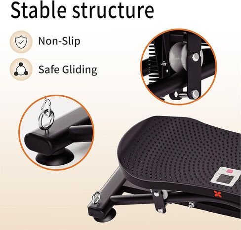 Balance Board for Adults, Rocking Stepper with Resistance Bands, Portable Wobble Board with LCD Monitor, 300 lbs Capacity Ski Trainer for Full Body Workout at Home Gym in Saudi Arabia