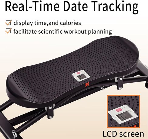 Balance Board for Adults, Rocking Stepper with Resistance Bands, Portable Wobble Board with LCD Monitor, 300 lbs Capacity Ski Trainer for Full Body Workout at Home Gym in Saudi Arabia