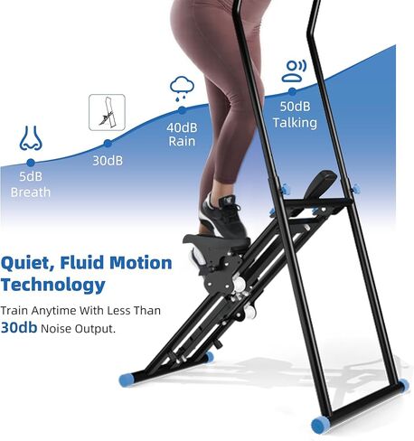 Stair Stepper with Resistance, Home Gym Stair Stepper, Folding Vertical Climber Cardio Exercise Machine, Stair Climber for Full Body Workout with Noise-Free Experience, Adjustable Handlebar & Pedals in Saudi Arabia