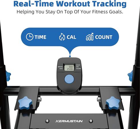 Stair Stepper with Resistance, Home Gym Stair Stepper, Folding Vertical Climber Cardio Exercise Machine, Stair Climber for Full Body Workout with Noise-Free Experience, Adjustable Handlebar & Pedals in Saudi Arabia