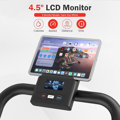 YCCHENG جهاز ستاير مغناطيسي مع 8 مستويات مقاومة قابلة للتعديل، متسلق عمودي مع شاشة LED لصالة الألعاب الرياضية المنزلية، جهاز Stairmaster قابل للطي بسعة 350 رطل in Kuwait