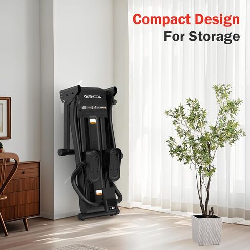 YCCHENG جهاز ستاير مغناطيسي مع 8 مستويات مقاومة قابلة للتعديل، متسلق عمودي مع شاشة LED لصالة الألعاب الرياضية المنزلية، جهاز Stairmaster قابل للطي بسعة 350 رطل in Kuwait