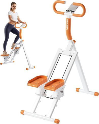 سلالم للتمرين في المنزل، متسلق سلالم عمودي قابل للطي، جهاز تمارين القلب لكامل الجسم مع مقابض قابلة للتعديل، إطار فولاذي وشاشة رقمية in Kuwait