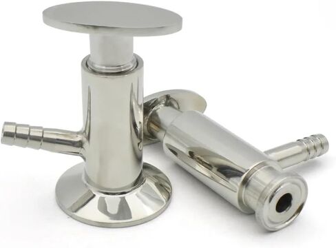 OD 25.4 مللي متر ، 10 مللي متر خرطوم هوك المشبك SS304 الفولاذ المقاوم للصدأ صمام أخذ العينات مقبض يدوي in Kuwait