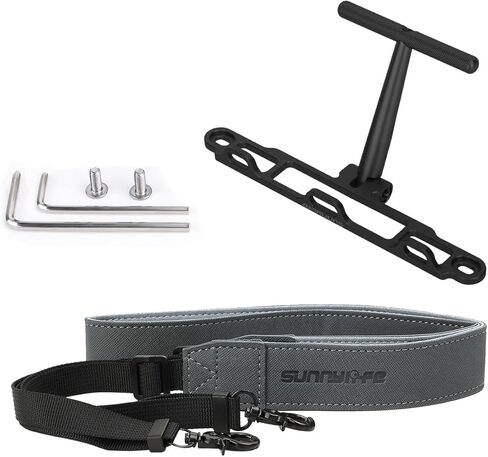 BTG DJI RC 1/RC 2 Remote Controller Handle Mount & Lanyard Neck Strap for DJI Mini 4 Pro/Air 3 3S /Mini 3 Pro/Mavic 3 Classic Pro Controller Accessories Lanyard (Black) in Kuwait