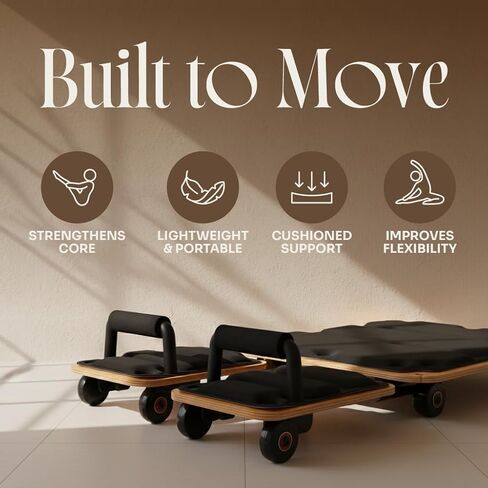Myga Wooden Pilates Reformer,Home Pilates Machine with Adjustable Resistance and Padded Handles,Compact Durable Reformer for Core Strength, Full Body Workout,Toning and Flexibility in Saudi Arabia