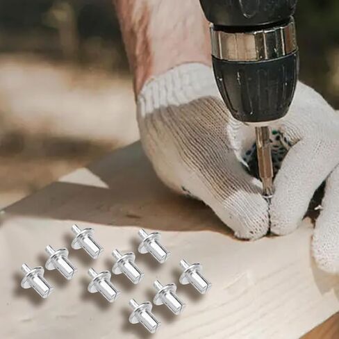 50Pcs Aluminum Expansion Rivets Hammer Drive Piercing Rivet with Stainless Steel Rod for Fastening ﻿ (50Pcs,5x11mm) in Saudi Arabia