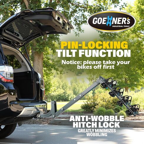 Bike Rack Hitch Mount 4 Bikes (240lbs Capacity), Bike Rack for Car Made with Heavy-Duty Steel, Dual Cradle Systems, Bicycle Carrier for Car, SUV, Truck 2" Receiver in Kuwait