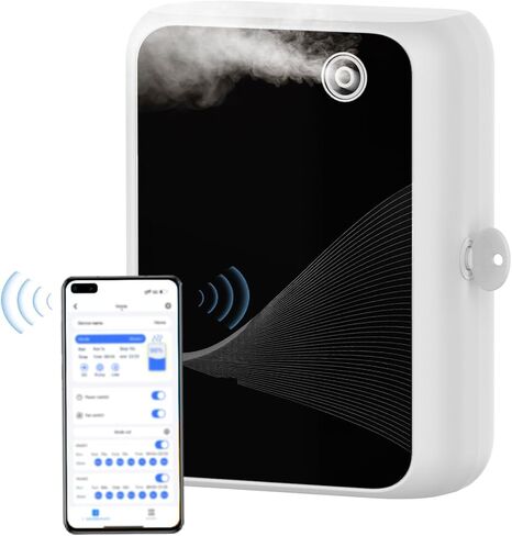 Smart Essential Oil Diffuser with Bluetooth,Waterless Scent Machine for Home,Office,Hotel,and Large Room – Timer Function & Quiet Operation,Black in Saudi Arabia