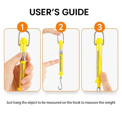مجموعة من 6 موازين زنبركية بلاستيكية أنبوبية، 1N–50N نيوتن وجرام، مجموعة مقياس قوة ديناميكي تعليمي لفصول الفيزياء والتجربة العلمية واستخدام مختبر الطلاب in Kuwait