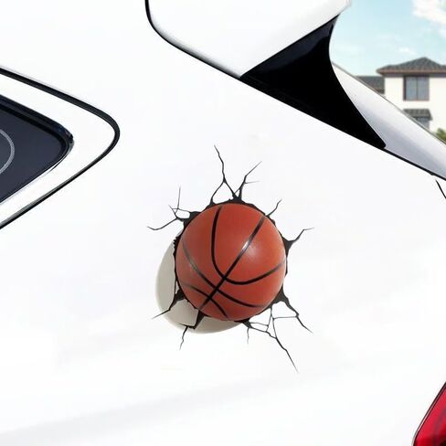 3D Basketball Wall Decal Sticker, 2-Pack,Suitable for Decorating car Bodies, Windows, Rear windshields, Bumpers, Walls, laptops, and suitcases #LQ-01 in Saudi Arabia