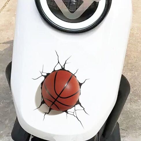 3D Basketball Wall Decal Sticker, 2-Pack,Suitable for Decorating car Bodies, Windows, Rear windshields, Bumpers, Walls, laptops, and suitcases #LQ-01 in Saudi Arabia