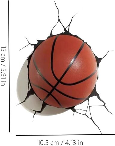 3D Basketball Wall Decal Sticker, 2-Pack,Suitable for Decorating car Bodies, Windows, Rear windshields, Bumpers, Walls, laptops, and suitcases #LQ-01 in Saudi Arabia