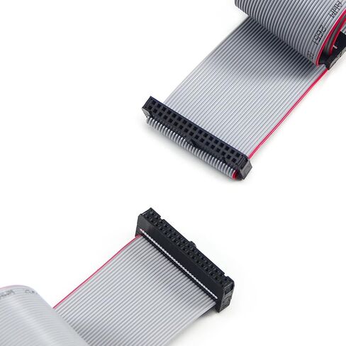 Fielect 2pcs IDC 34 Pin Connector Gray Wire Flat Ribbon Cable Connector Length 30cm 2.54mm Pitch in Saudi Arabia