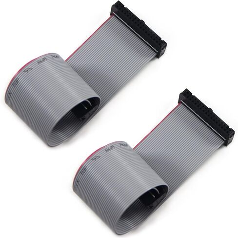 Fielect 2pcs IDC 34 Pin Connector Gray Wire Flat Ribbon Cable Connector Length 30cm 2.54mm Pitch in Saudi Arabia