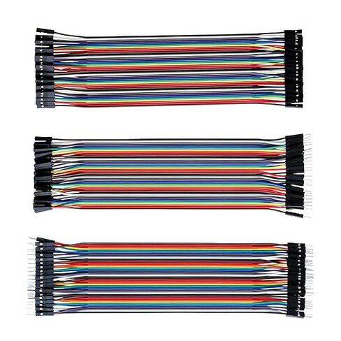 Gikfun 120pcs Breadboard Jumper Cable 40Pin Multicolored Wires 20cm for Arduino Dupont Connector Electronics DIY Kit EK8403 in Saudi Arabia