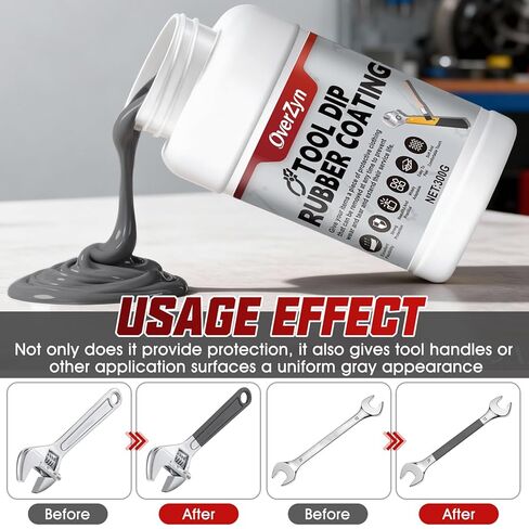 10.5 Oz 10.5 Oz Rubber Dip for Tools, Liquid Rubber dip, Tool Handle Dip Coating Wear-Resistant and Non-Slip Easily Peelable for Tools DIY Craft Temporary Protection, Grey in Kuwait